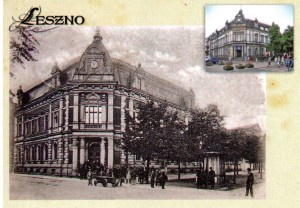 Widokówka - budynek Poczty Polskiej w Lesznie