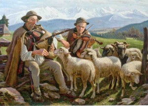 Widokówka - Mały koncert na hali, 1931 rok Józef Chlebus